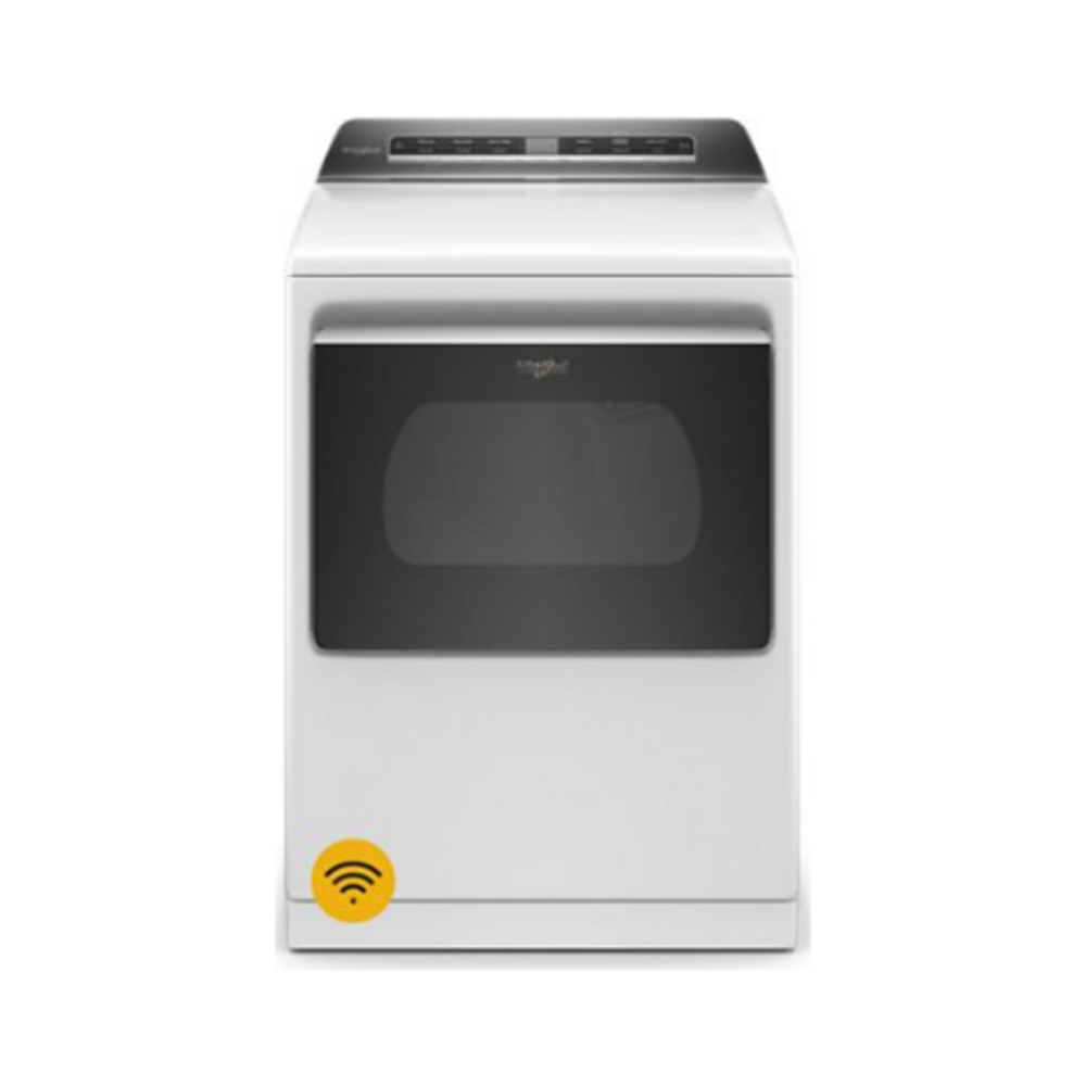 Whirlpool WED8127LW 27 inch Smart Electric Dryer with 7.4 cu. ft. Capacity, Advanced Moisture Sensing, EcoBoost Option, Static Reduce Option (White)