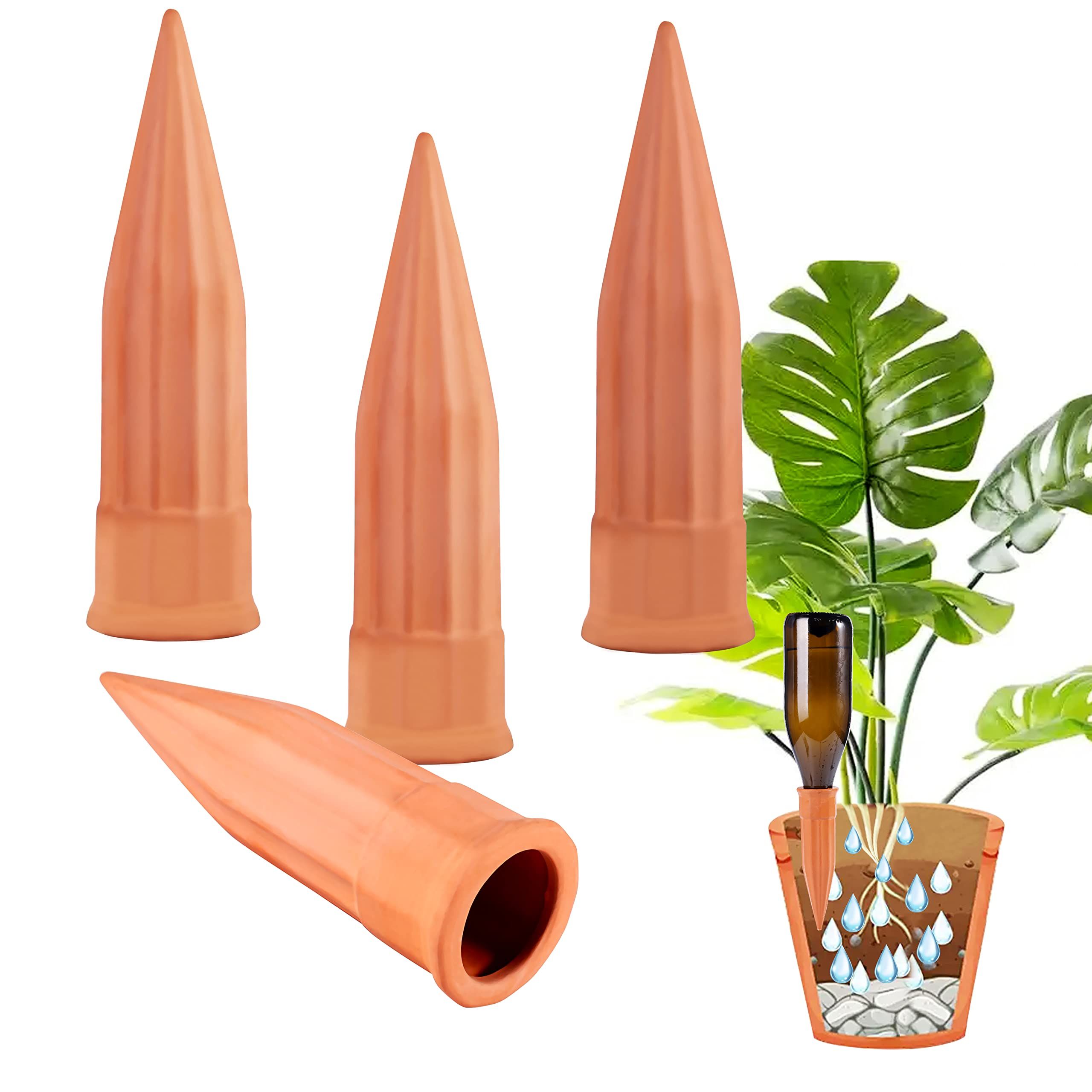 Amazon.com: TKSCUSR Self Watering Spikes -4 Pack Terracotta Plant Watering Stakes Devices Vacation Self-Watering Stakes for Indoor/Outdoor Plants : Patio, Lawn & Garden