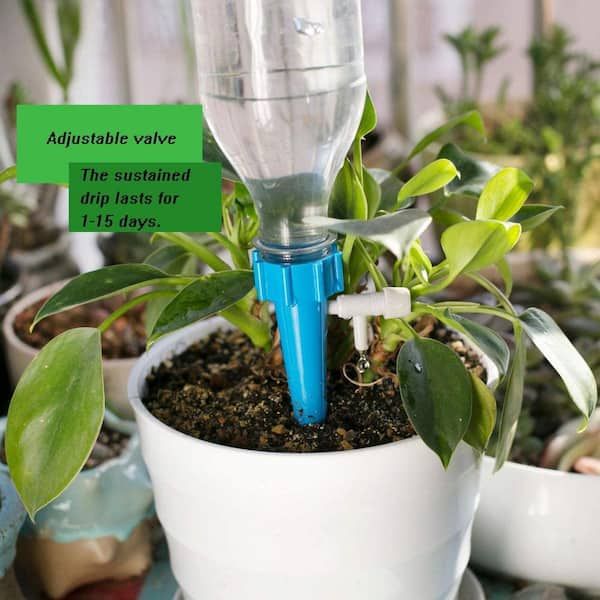 Indoor and Outdoor 24-Pack Automatic Watering Spikes, 1.1" ID Plant Automatic  Watering Device B08FSQN66D - The Home Depot