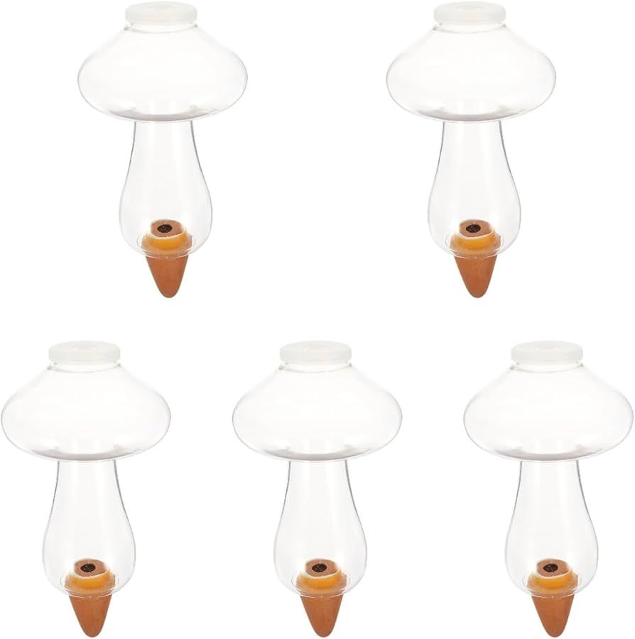 Amazon.com: Yardwe 5PCS Plant Watering Globes, 300ML Self-Watering Bulb  Mushroom Shape Watering Bulb Plant Waterer Stakes for Indoor Outdoor Plants  : Patio, Lawn & Garden
