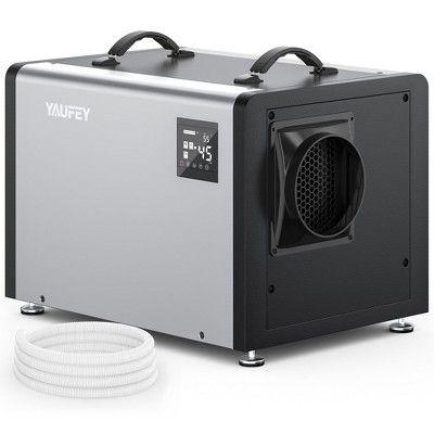 Yaufey Commercial Crawlspace Dehumidifier with Built-in Pump, 125 Pints Heavy Duty Dehumidifier for Basements, Auto Defrost, Continuous Drainage Hose