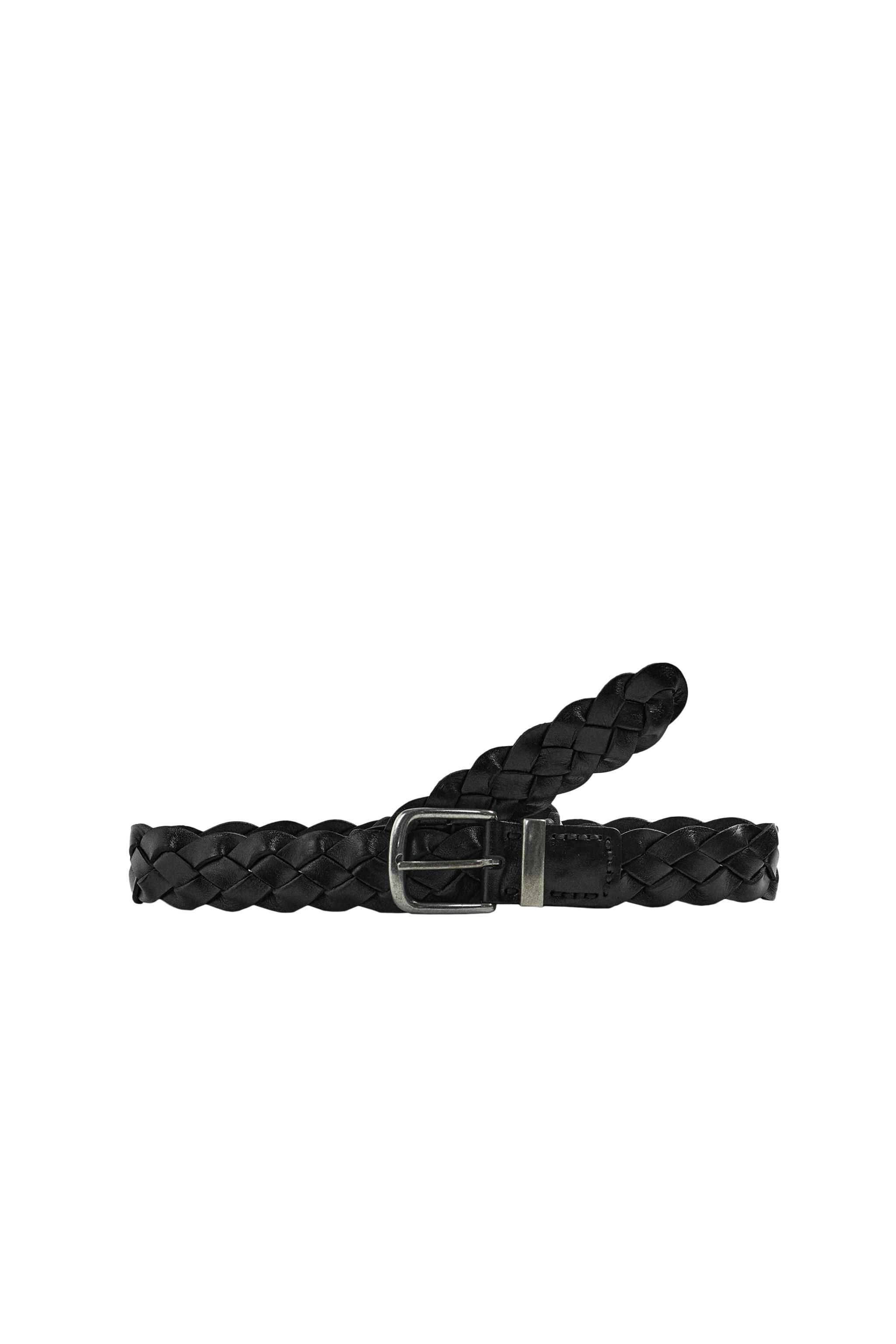 BRAIDED LEATHER BELT - Black | ZARA Australia