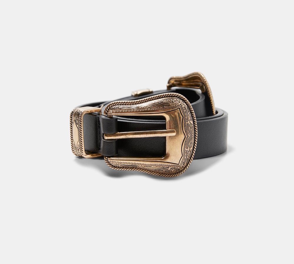 Zara Metalwork Double Buckle Belt